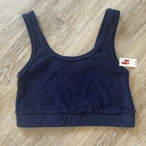 Aerie Midnight Blue Terry sport top